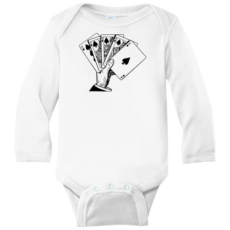 Playing Cards Poker Long Sleeve Baby Bodysuit | Artistshot