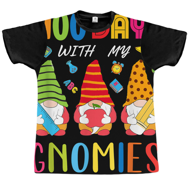 100 Day With My Gnomies T Shirt Happy 100th Day Of School T Shirt Graphic T-shirt | Artistshot