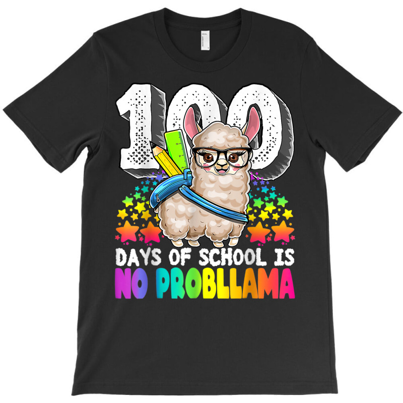 100 Days Of School No Prob Llama Teacher Or Student Gifts T Shirt T-shirt | Artistshot