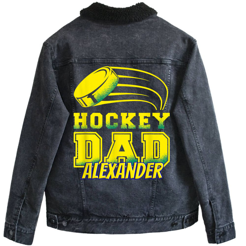 Alexander Hockey Dad With Puck Mens T Shirt Unisex Sherpa-lined Denim Jacket | Artistshot