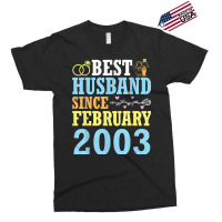 Best Husband Since February 2003 Wedding Marry 20 Years Wife T Shirt Exclusive T-shirt | Artistshot