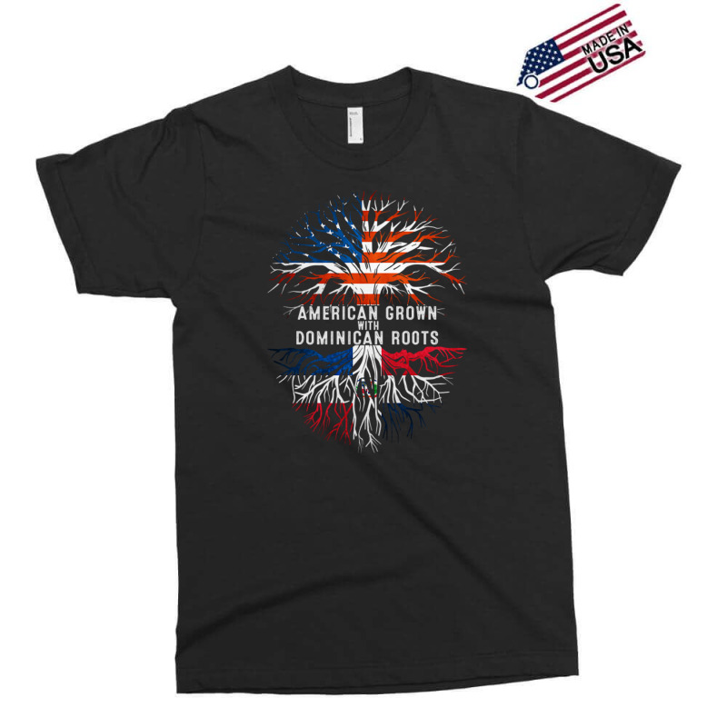 American Grown With Dominican Roots Tree Dominican Republic Flag Usa Exclusive T-shirt by DaniArt | Artistshot