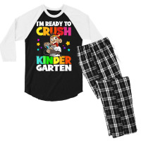 Gamer Back To School I'm Ready To Crush Kindergarten T Shirt Men's 3/4 Sleeve Pajama Set | Artistshot