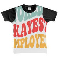 Worlds 1 Okayest Employee Retro Groovy Wavy Vintage T Shirt Graphic Youth T-shirt | Artistshot