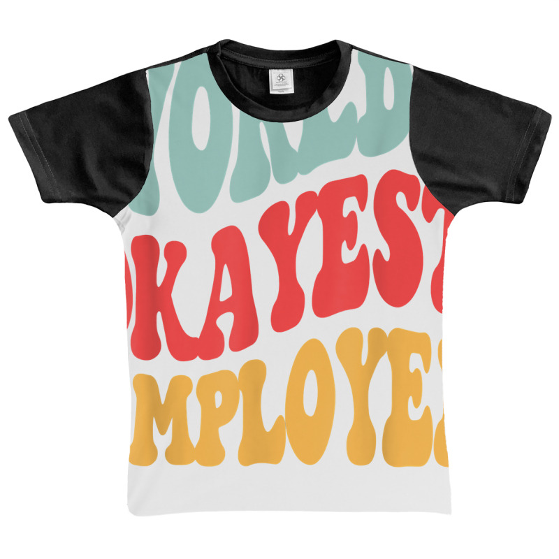 Worlds 1 Okayest Employee Retro Groovy Wavy Vintage T Shirt Graphic Youth T-shirt | Artistshot