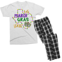 Mardi Gras Y'all Galveston Fun Cute Beads And Mask T Shirt Men's T-shirt Pajama Set | Artistshot