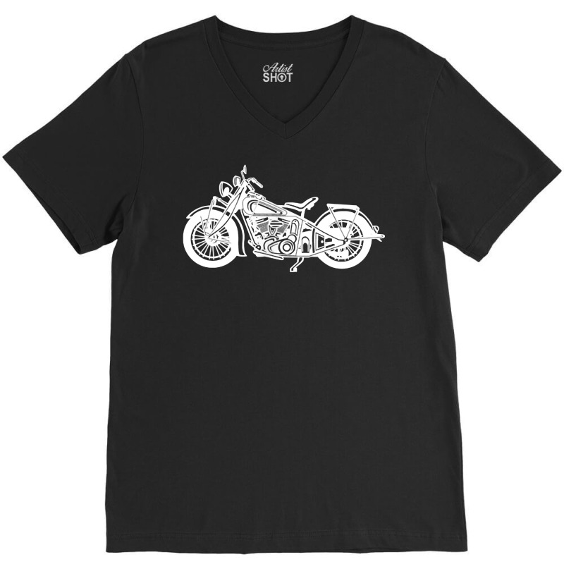 Retro American Vintage Style Motorcycle Design T Shirt V-neck Tee | Artistshot