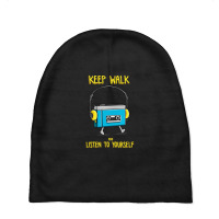 Keep Walk And Listend To Your Self By Opoyostudio Baby Beanies | Artistshot