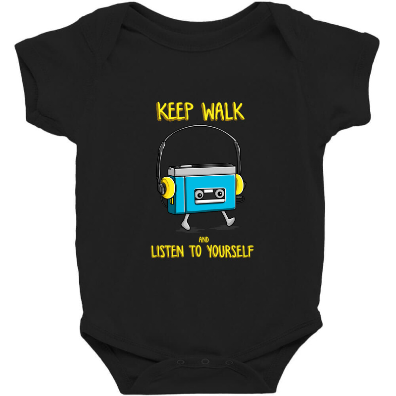 Keep Walk And Listend To Your Self By Opoyostudio Baby Bodysuit by opoyo studio | Artistshot