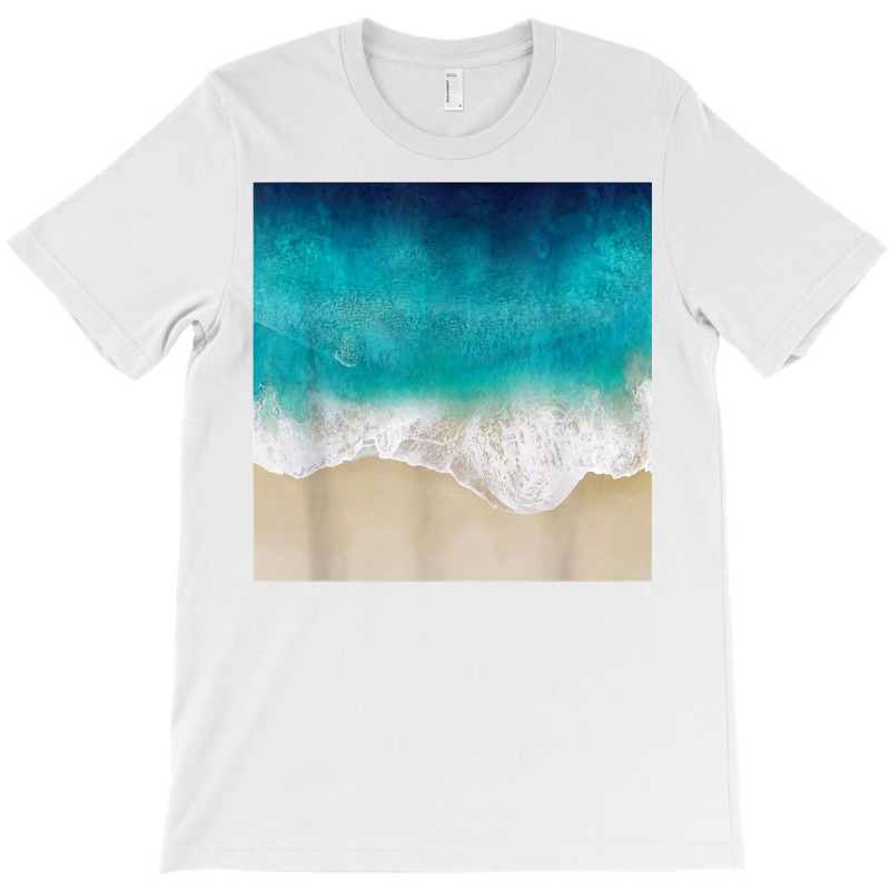 Retro Modern Colorful Aqua Ocean Waves Paint T Shirt T-shirt | Artistshot