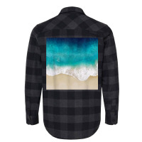 Retro Modern Colorful Aqua Ocean Waves Paint T Shirt Flannel Shirt | Artistshot