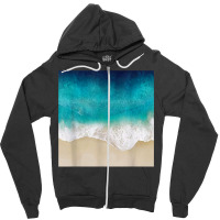 Retro Modern Colorful Aqua Ocean Waves Paint T Shirt Zipper Hoodie | Artistshot