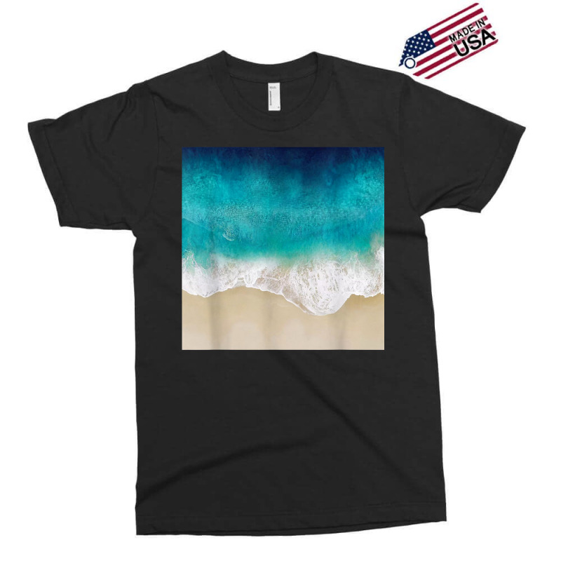 Retro Modern Colorful Aqua Ocean Waves Paint T Shirt Exclusive T-shirt | Artistshot