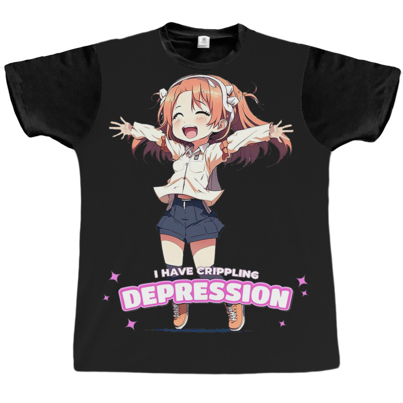 Uwu I Have Crippling Depression Cheering Girl Graphic T-shirt by anniesawayn | Artistshot