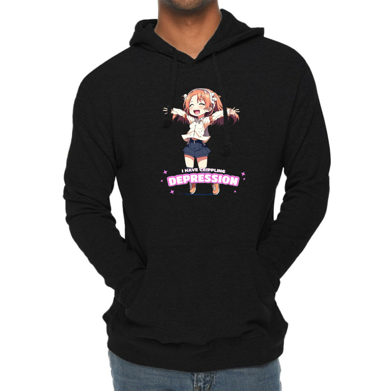 Uwu I Have Crippling Depression Cheering Girl Lightweight Hoodie by anniesawayn | Artistshot