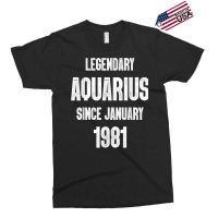 Zodiac Aquarius Birthday Legendary Since January 1981 T Shirt Exclusive T-shirt | Artistshot