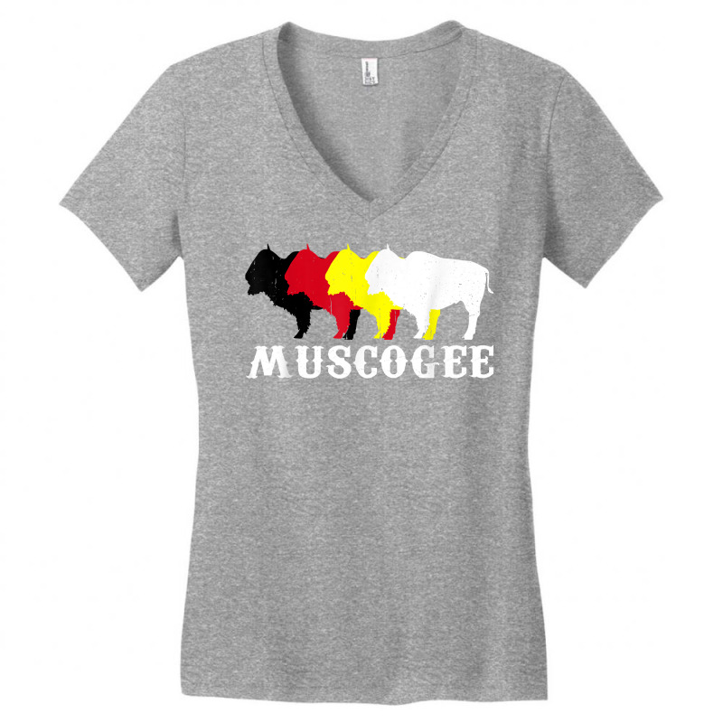 Muscogee Creek Tribe Mvskoke Native Indian Medicine Wheel T Shirt Women's V-Neck T-Shirt by corrinwpxbilal | Artistshot