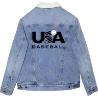 Baseball Usa Unisex Sherpa-lined Denim Jacket | Artistshot