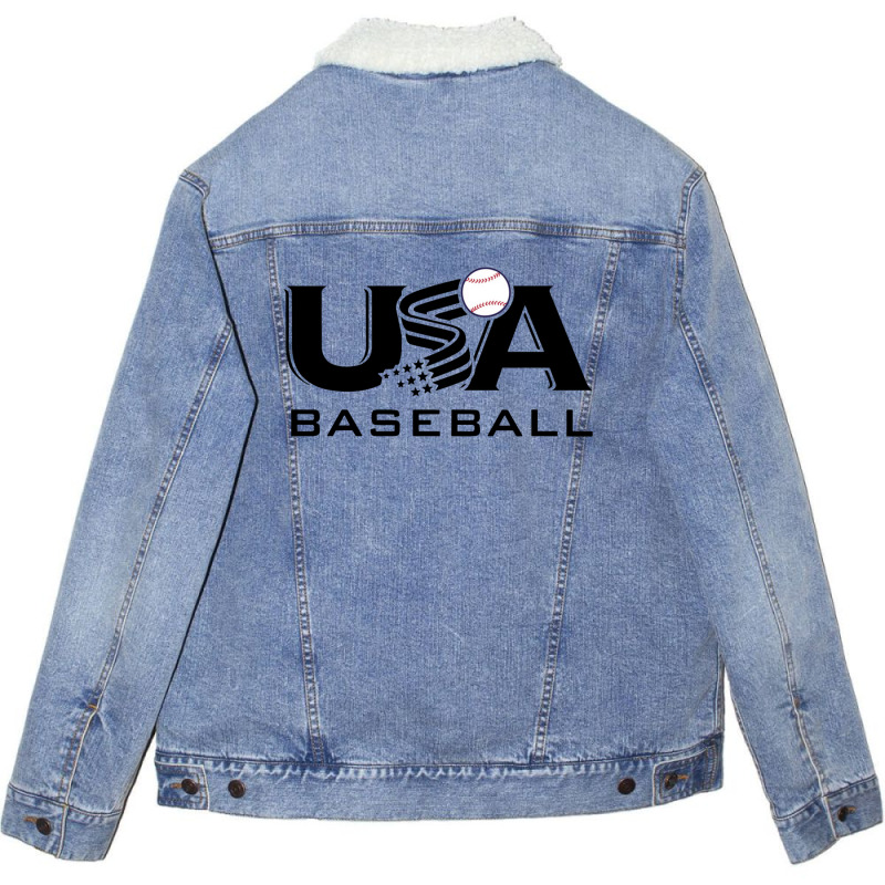 Baseball Usa Unisex Sherpa-lined Denim Jacket | Artistshot