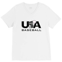 Baseball Usa V-neck Tee | Artistshot