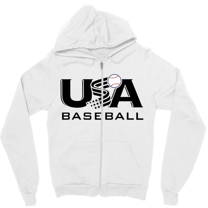 Baseball Usa Zipper Hoodie | Artistshot