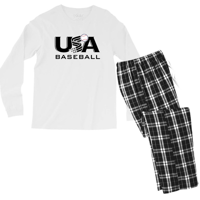 Baseball Usa Men's Long Sleeve Pajama Set | Artistshot