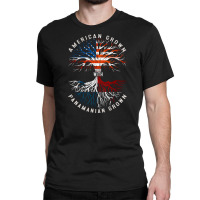 American Grown With Panamanian Roots Tree Panama Flag Usa Flag Classic T-shirt | Artistshot