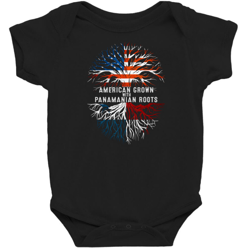 American Grown With Panamanian Roots Tree Panama Flag Usa Baby Bodysuit by DaniArt | Artistshot