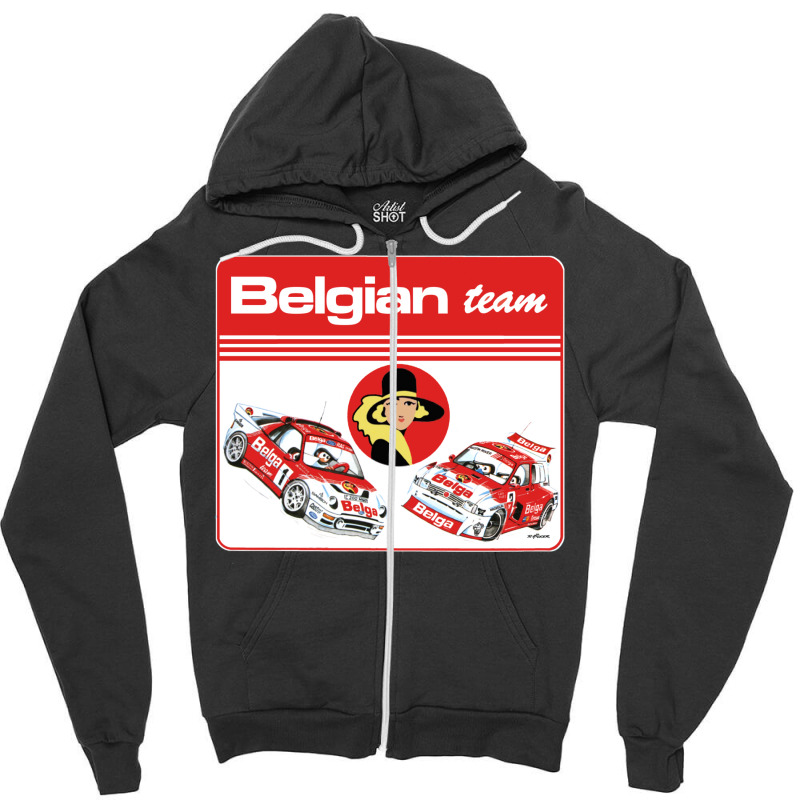 Belgian Team 86 Zipper Hoodie by olsettorbasl | Artistshot