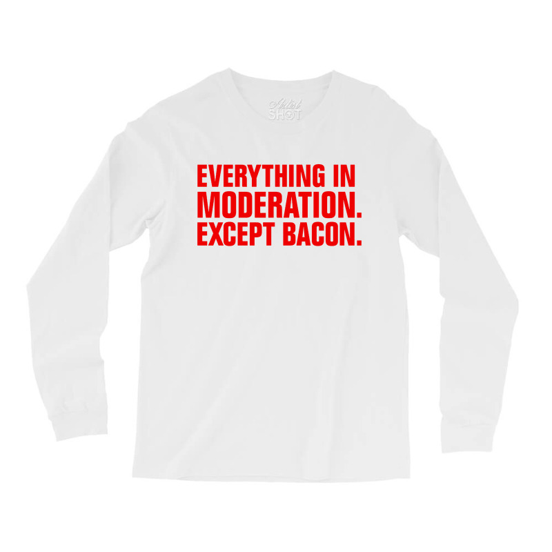 Album Music Except, Bacon Long Sleeve Shirts | Artistshot