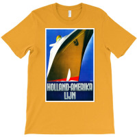 Holland Amerika Line. Vintage Cruise Poster   Travel   Ship. T-shirt | Artistshot