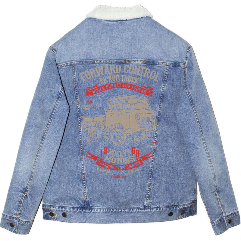 Forward Control Fc 150 Pickup Truck Unisex Sherpa-lined Denim Jacket | Artistshot