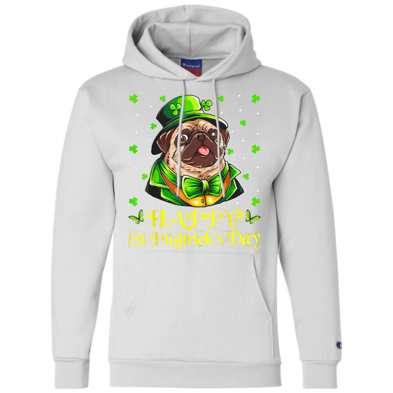 Happy St. Pugtrick's Day Leprechaun Hat Irish Ireland Flag T Shirt Champion Hoodie | Artistshot