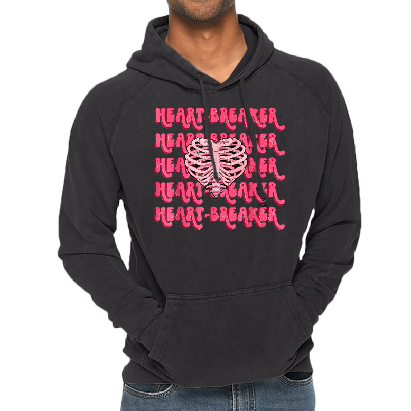 Heartbreaker Skeleton Heart Anti Retro Funny Valentines Day T Shirt Vintage Hoodie | Artistshot