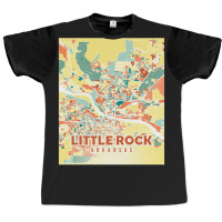 Little Rock Us Map Graphic T-shirt | Artistshot