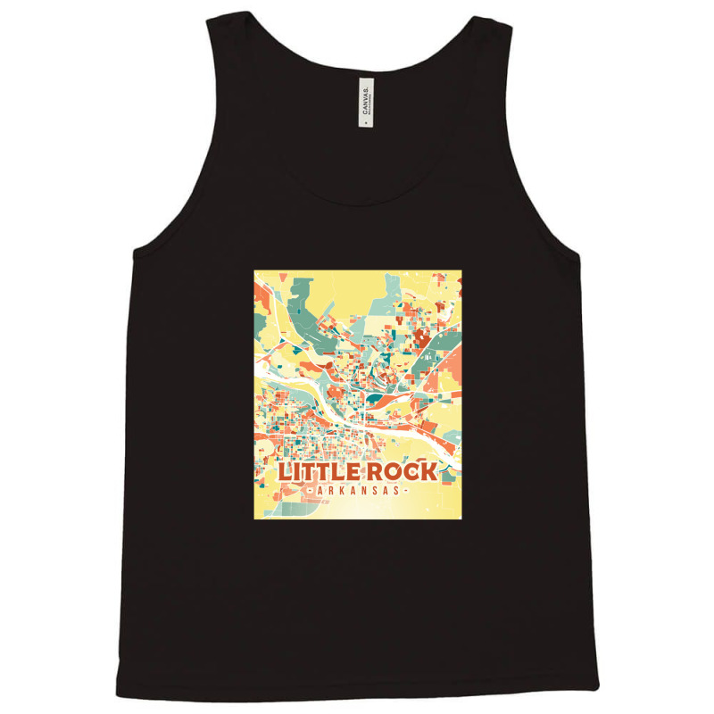 Little Rock Us Map Tank Top | Artistshot