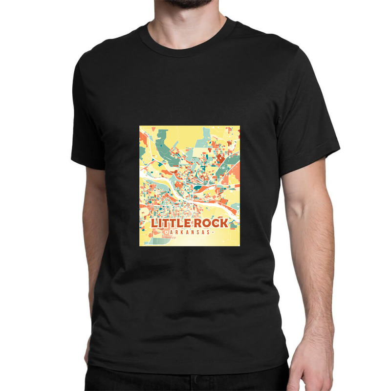 Little Rock Us Map Classic T-shirt | Artistshot