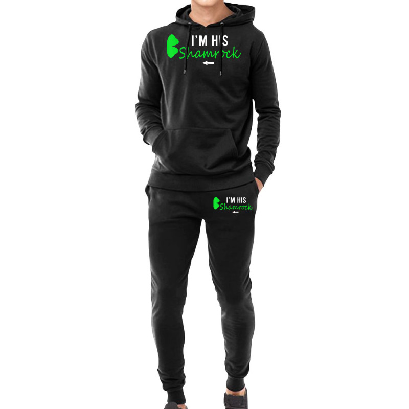 I'm His Shamrock St. Patrick's Day Couple Right Half Shamroc T Shirt Hoodie & Jogger Set | Artistshot