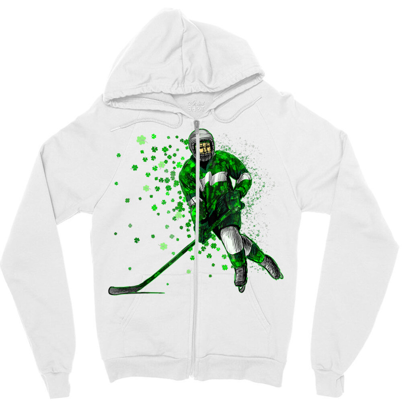 Irish Hockey Player Shamrock St Patrick's Day T Shirt Zipper Hoodie | Artistshot