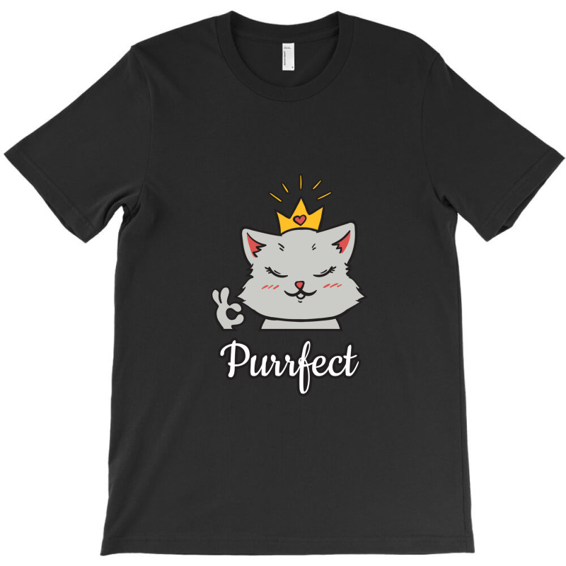 Perfect Cat Pun Fun Feline Animal Crown T-shirt | Artistshot