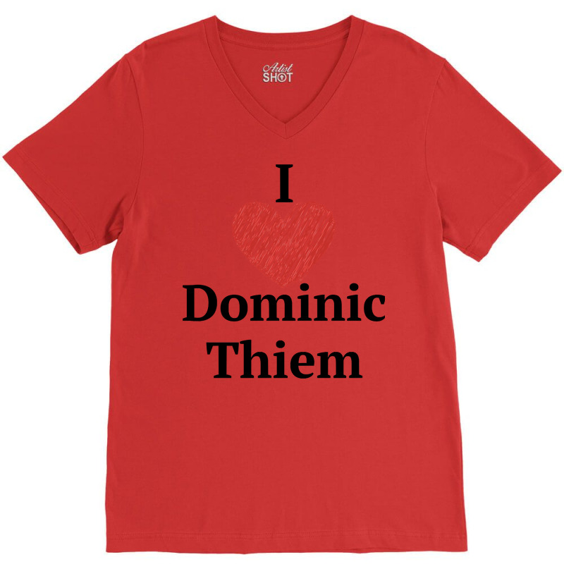 I Love Dominic Thiem V-Neck Tee by maxaaneec | Artistshot