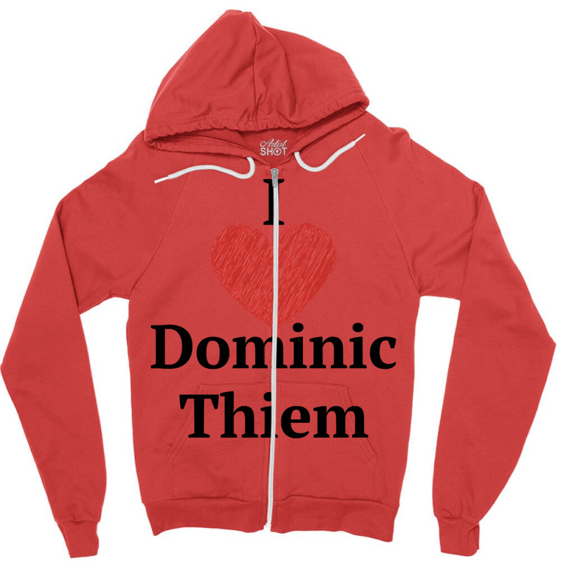 I Love Dominic Thiem Zipper Hoodie by maxaaneec | Artistshot