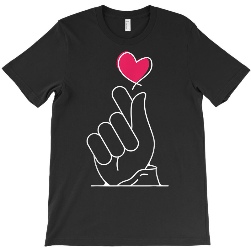 K Pop Shirt   Heartbeat Hand Heart Korean Pop Music T Shirt T-shirt | Artistshot