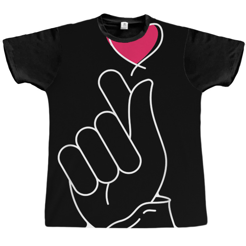 K Pop Shirt   Heartbeat Hand Heart Korean Pop Music T Shirt Graphic T-shirt | Artistshot