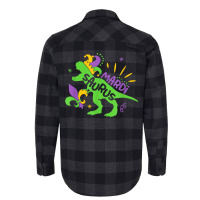 Mardi Saurus T Rex Dinosaur Mardi Gras T Shirt Flannel Shirt | Artistshot