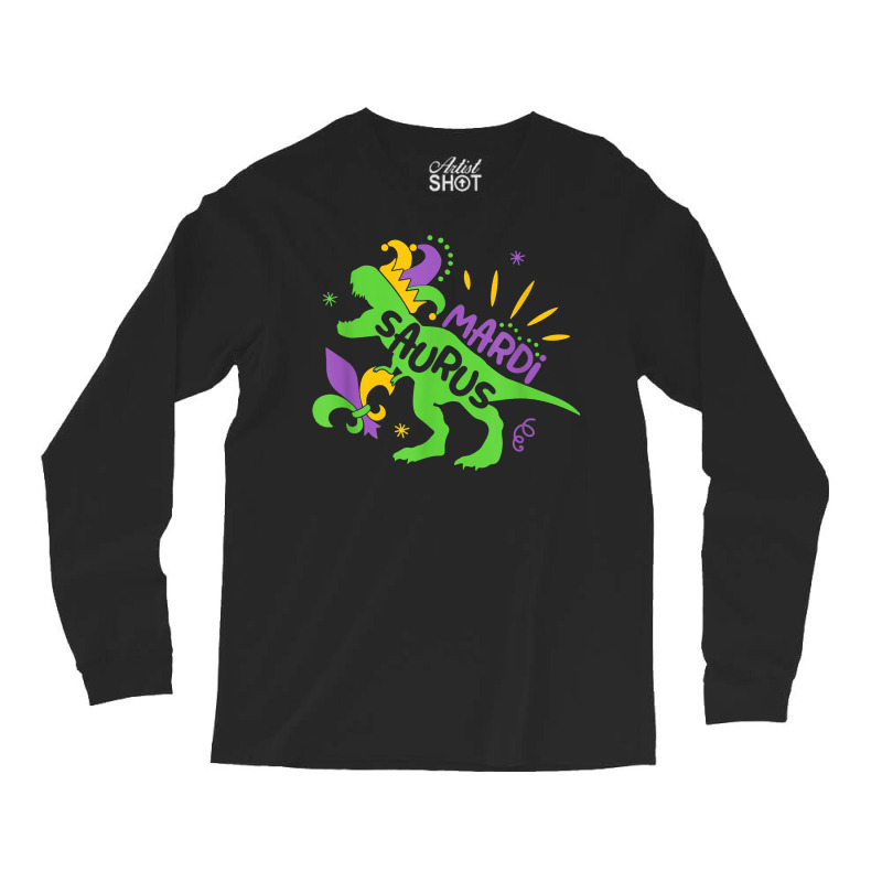 Mardi Saurus T Rex Dinosaur Mardi Gras T Shirt Long Sleeve Shirts | Artistshot