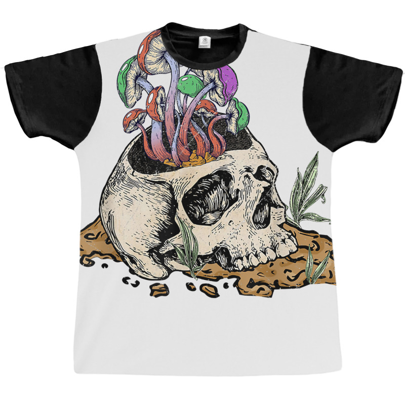 Skull Morels Mushroom Retro Vintage Shirt Gift For Gardening T Shirt Graphic T-shirt | Artistshot