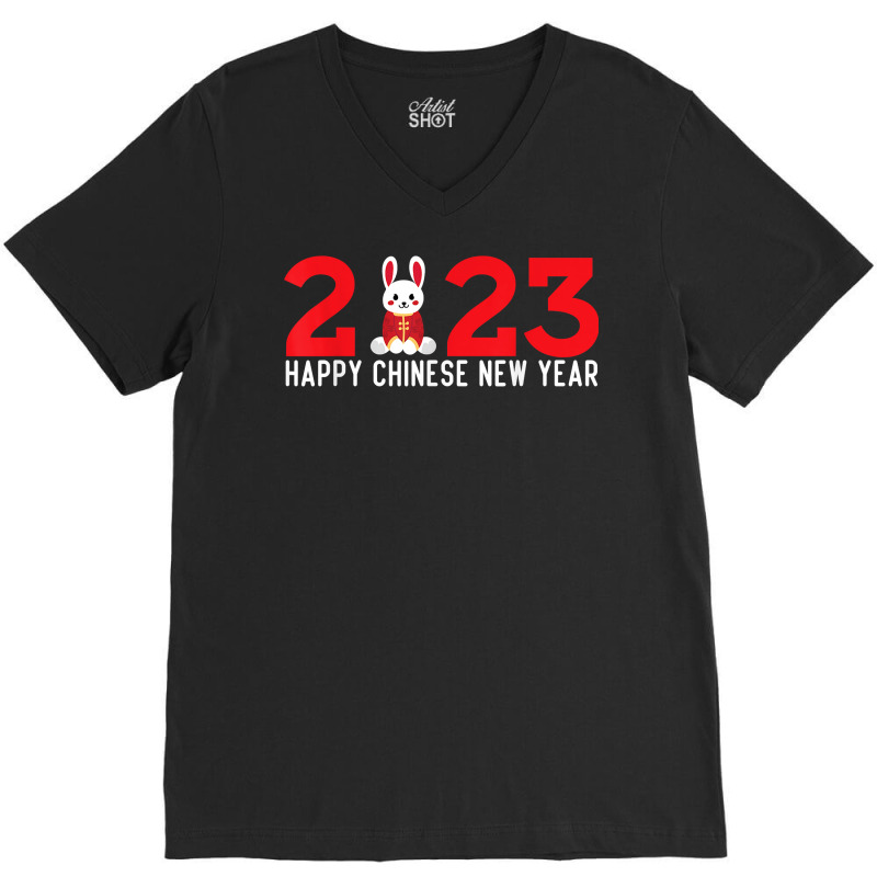 Zodiac Chinese Rabbit Shirt New Year 2023 Year Of The Rabbit T Shirt V-neck Tee | Artistshot