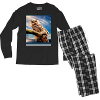 Enigmatic Owl. Birds. Men's Long Sleeve Pajama Set | Artistshot