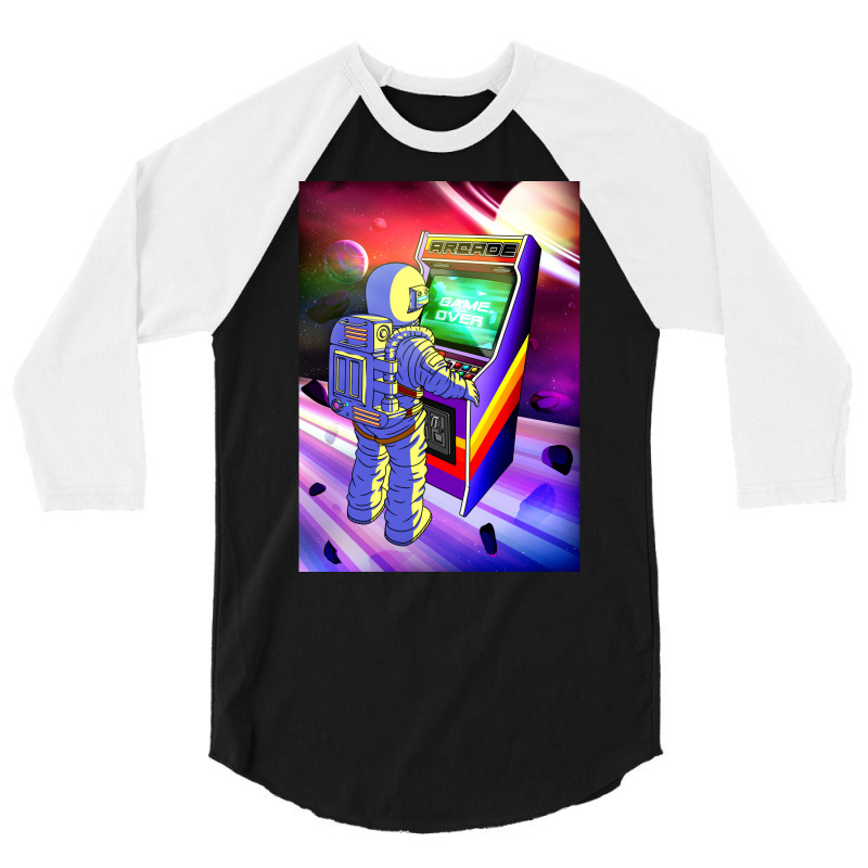 Astronaut Arcade Gamer 3/4 Sleeve Shirt by rozihapirrirq | Artistshot